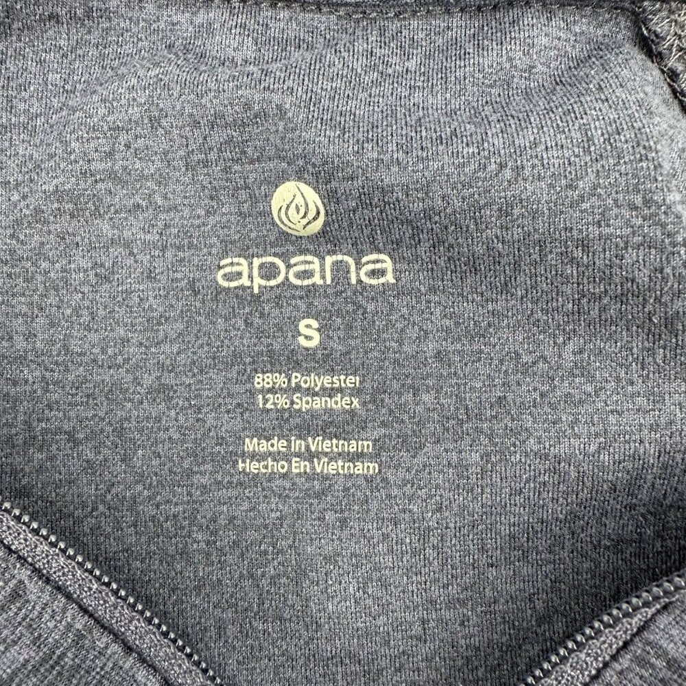 Apana Womens Heathered Blue1/4 Zip Pullover Lightweight Long-Sleeve Top S - Picture 6 of 12